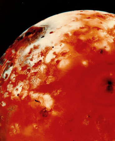 fragment powierzchni Io - księżyca Jowisza